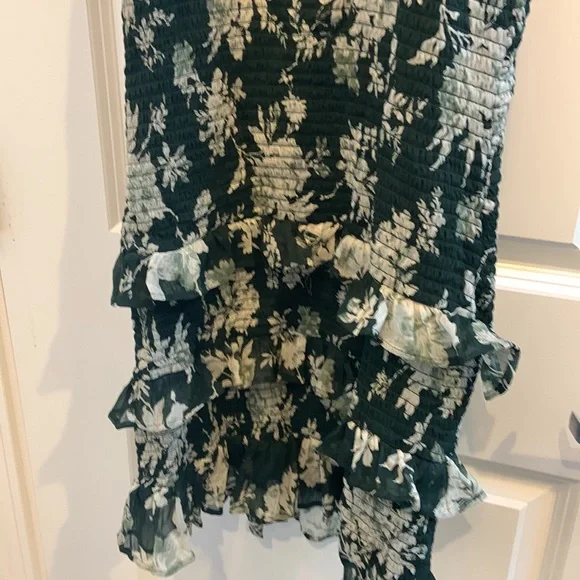 Abercrombie & Fitch green floral ruffle dress - Picture 6 of 6